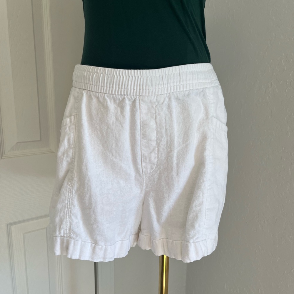 Women's White Casual Shorts - Picture 3 of 5